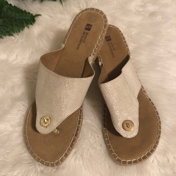 white mountain sparkle sandals